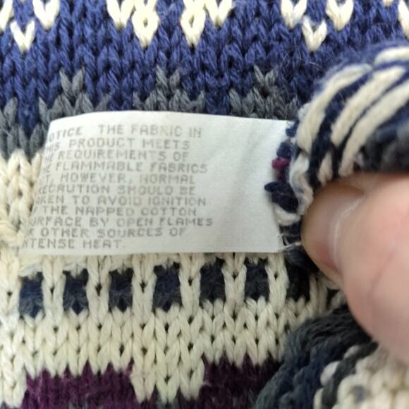 Vintage 80s 90s Nowell's Pullover Knit Fair Isle Sweater Men's M Made USA Cotton - Picture 10 of 10